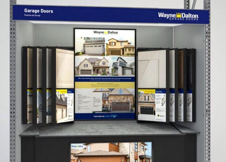 Wayne Dalton kiosk at Lowes