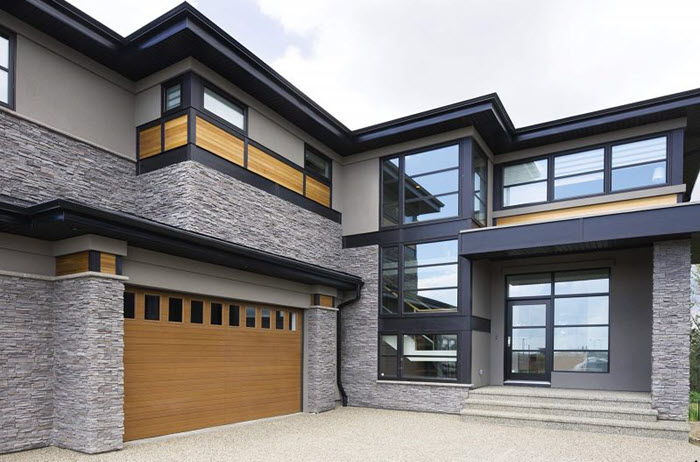 faux wood garage door