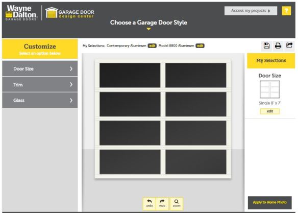garage door designer desktop app demo 2