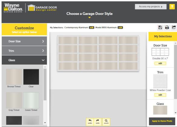 garage door designer desktop app demo 3